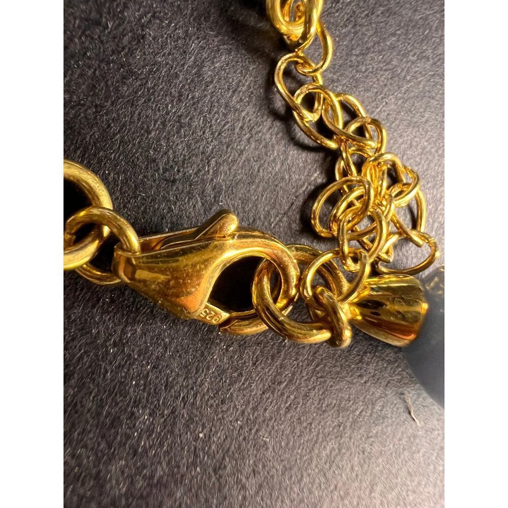 NEW Angelite beaded 18-20 inch necklace with vermeil yellow gold clasp - Picture 5 of 12